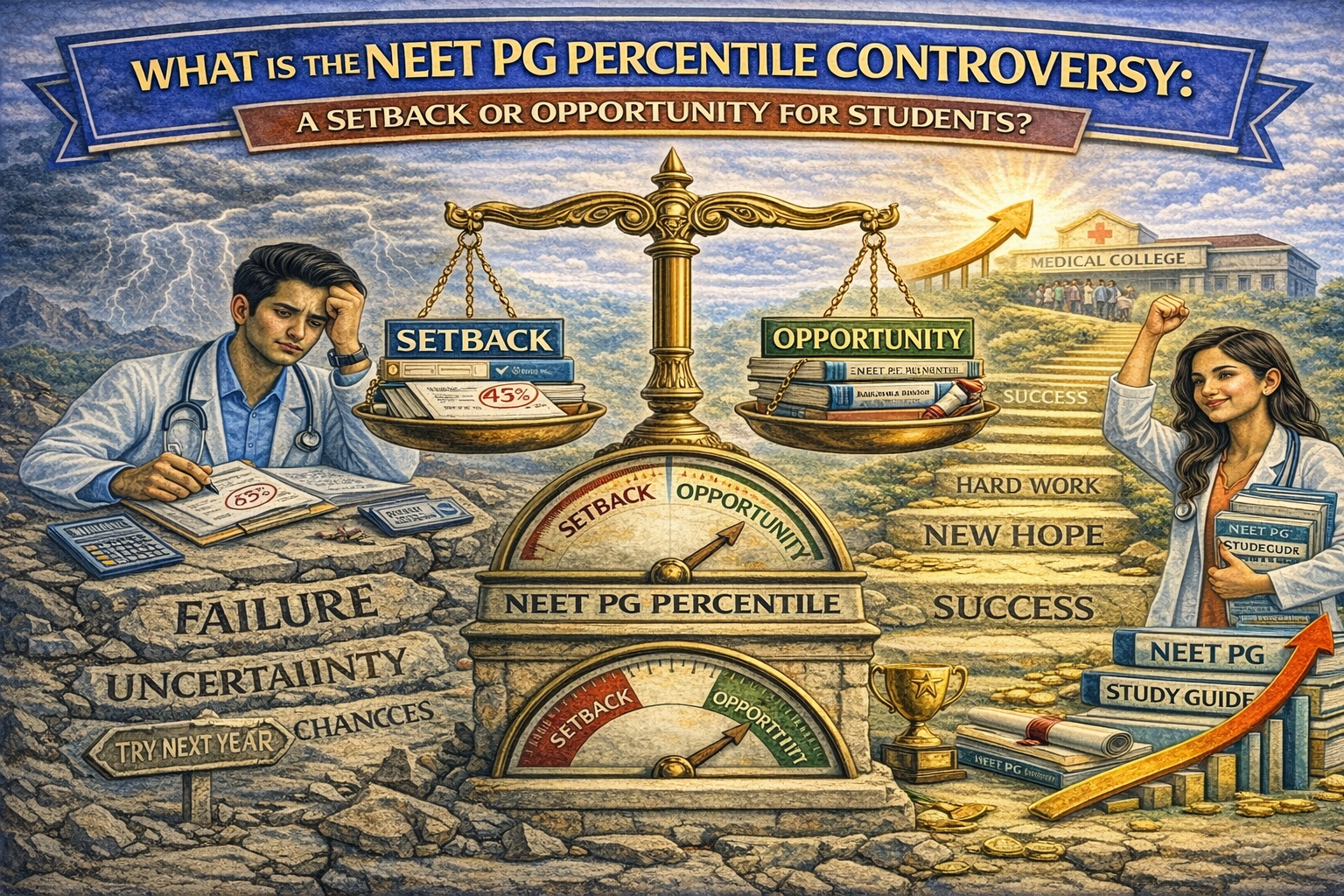 What is the NEET PG percentile controversy: A setback or opportunity for students?
